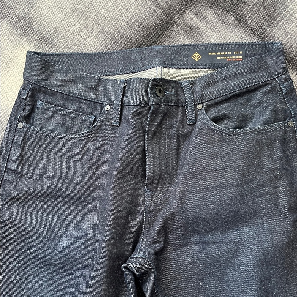 Roark Hwy 128 Men's Straight Fit Jeans - Dark Blue, 32x32